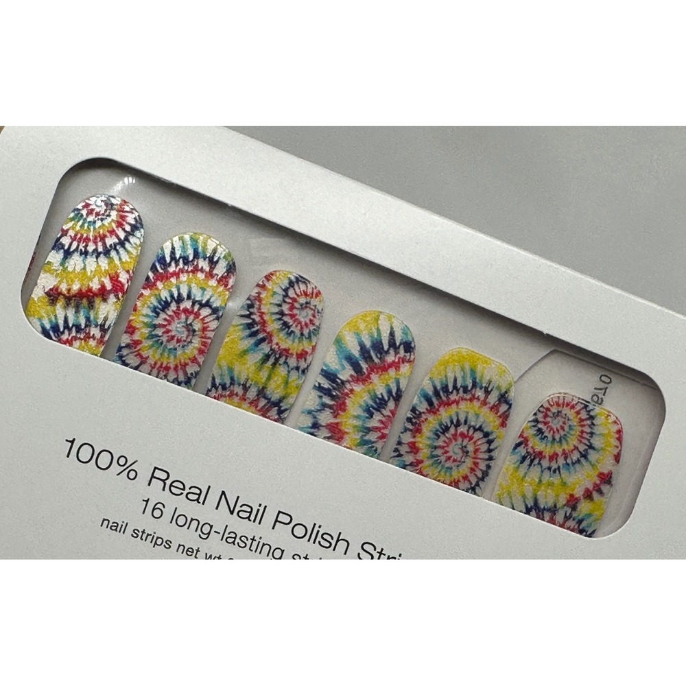 Color Street Nail Polish Strips Women Wanna Peace Of Me Multi Tie-Dye FDS569